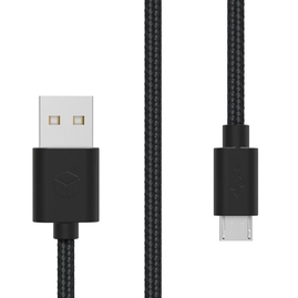 Kábel nabíjací USB - micro USB čierny 1,5 m