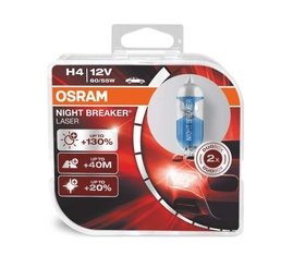 Autožiarovka 12V H4 60/55W P43t +130% Night Breaker Laser OSRAM, pár